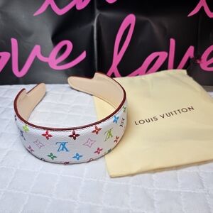 Louis Vuitton x Marukami Multicolor Monogram Headband NEW W/Dustbag